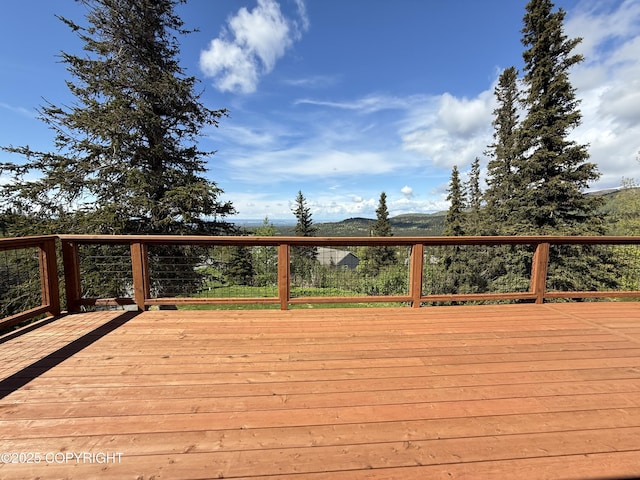 17041 Jacqueline Cir, Anchorage, AK 99516 - deck featuring a mountain view
