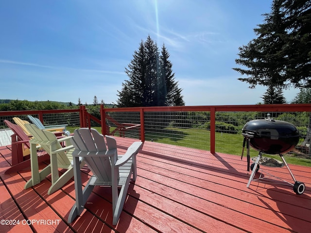 deck with grilling area