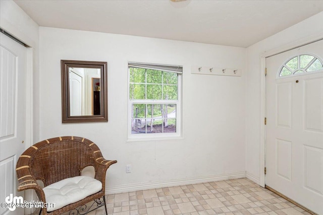 living area featuring a healthy amount of sunlight