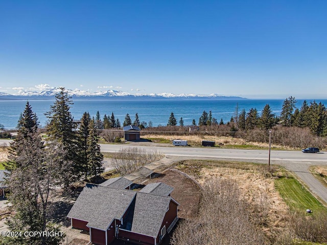 property view of water featuring a mountain view