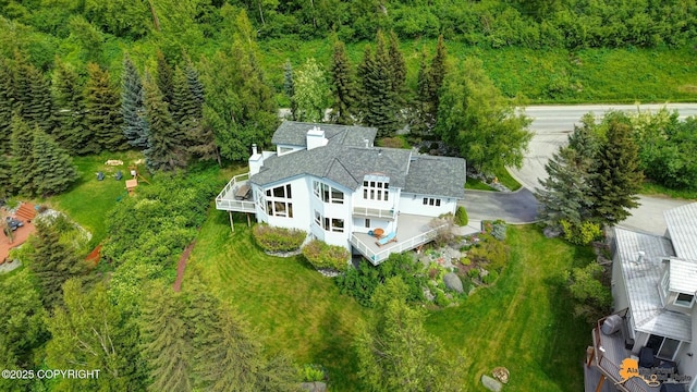 18706 Petrel Cir, Anchorage, AK 99516 - view from above of property featuring a forest