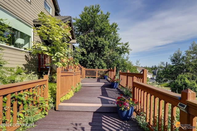 16268 Noble Point Dr, Anchorage, AK 99516 - view of wooden deck