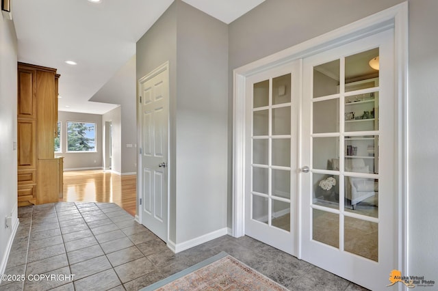 16268 Noble Point Dr, Anchorage, AK 99516 - hallway with baseboards and light tile patterned floors