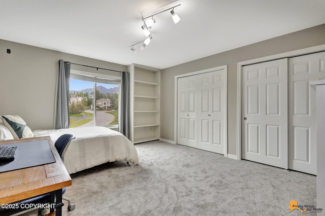 16268 Noble Point Dr, Anchorage, AK 99516 - bedroom with multiple closets and carpet flooring