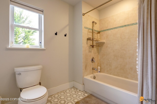 16268 Noble Point Dr, Anchorage, AK 99516 - full bath featuring shower / bath combo and tile patterned flooring