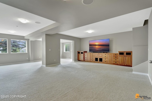 16268 Noble Point Dr, Anchorage, AK 99516 - unfurnished living room with light carpet