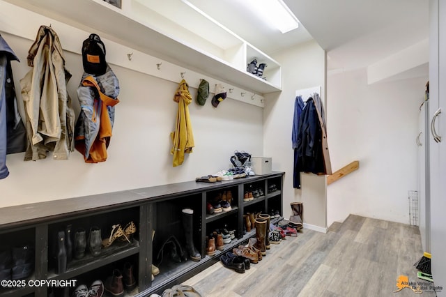 16268 Noble Point Dr, Anchorage, AK 99516 - mudroom featuring wood finished floors