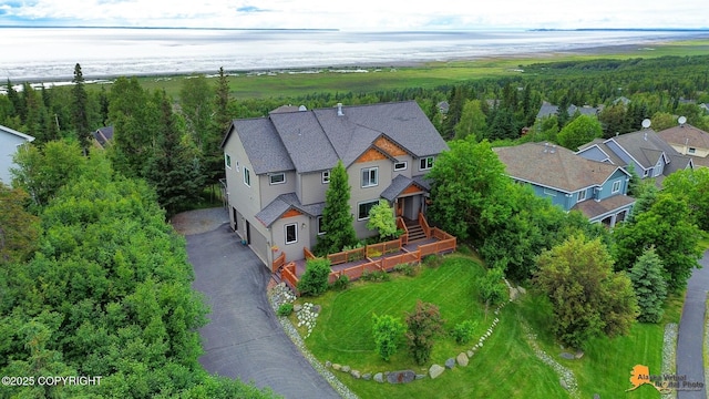 16268 Noble Point Dr, Anchorage, AK 99516 - view from above of property with a heavily wooded area