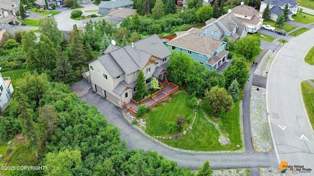 16268 Noble Point Dr, Anchorage, AK 99516 - aerial perspective of suburban area