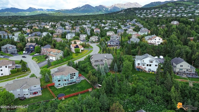 16268 Noble Point Dr, Anchorage, AK 99516 - aerial perspective of suburban area featuring mountains