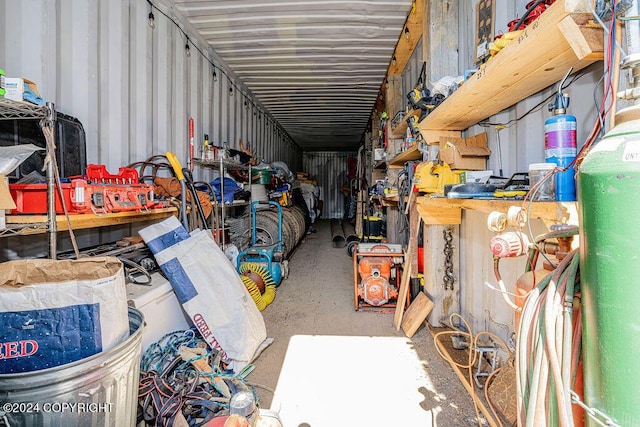 view of storage room