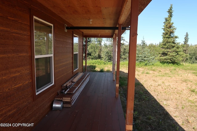 view of wooden terrace