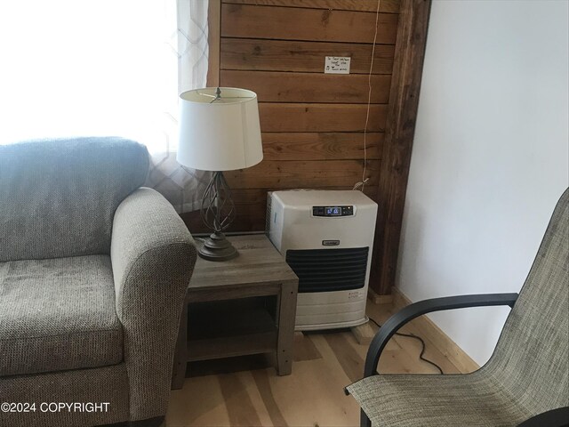 sitting room featuring hardwood / wood-style flooring