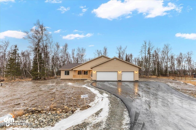 view of front of home featuring a garage