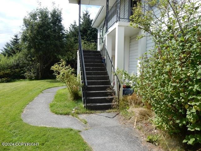 exterior space with a lawn