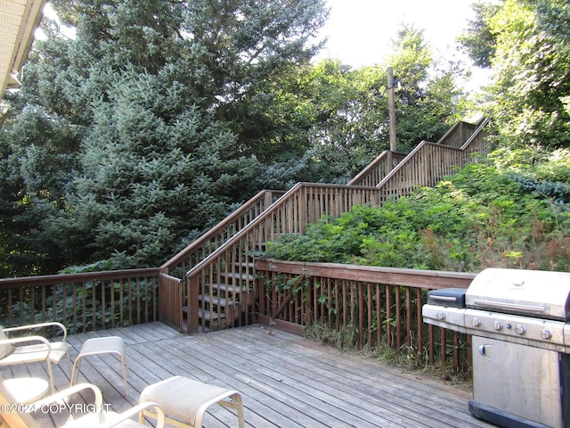 deck with grilling area