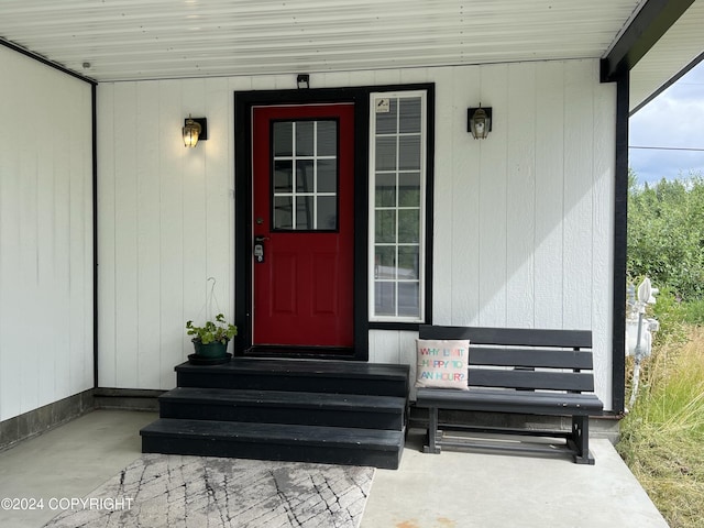 view of doorway to property