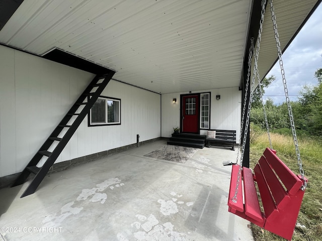 view of patio featuring entry steps