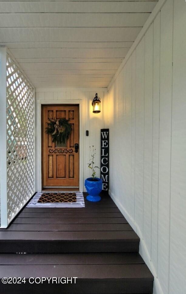 view of doorway to property