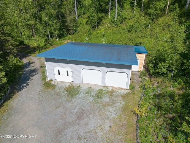 4477 Panther Dr, Eagle River, AK 99577 - aerial view of property and surrounding area featuring a heavily wooded area