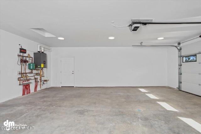 garage with water heater