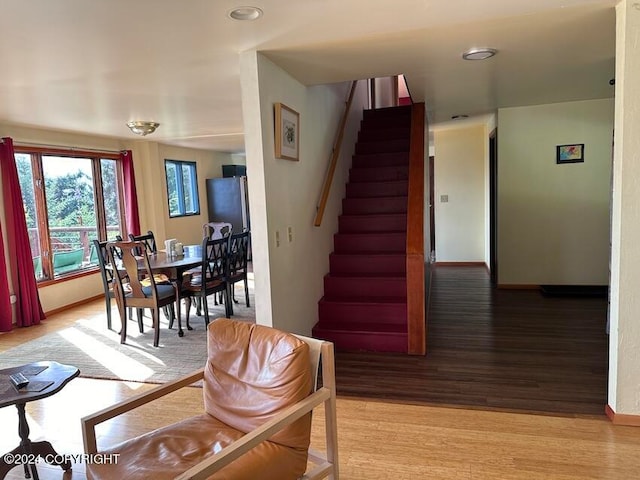 interior space featuring hardwood / wood-style flooring