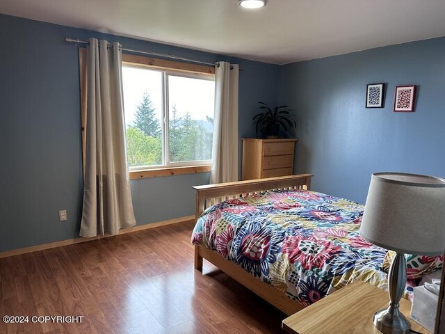 bedroom featuring hardwood / wood-style flooring