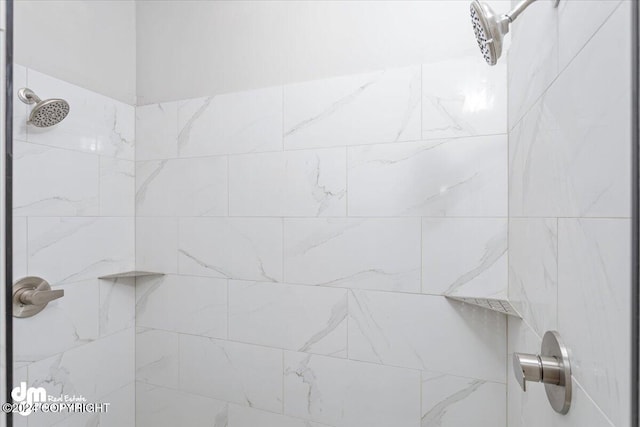 room details with a tile shower