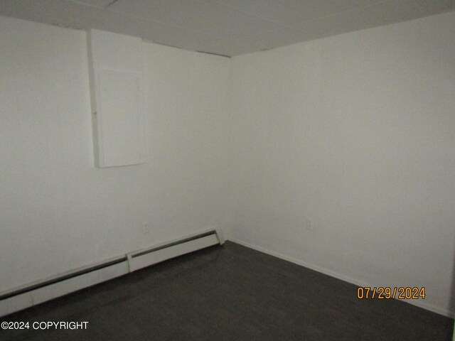 empty room with a baseboard radiator