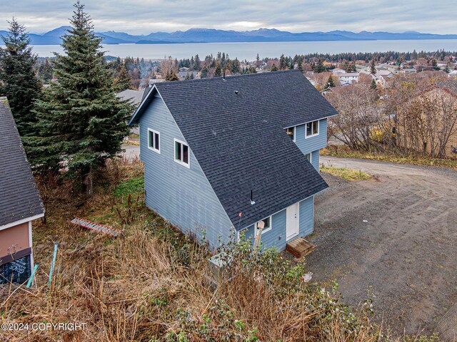 aerial view featuring a mountain view