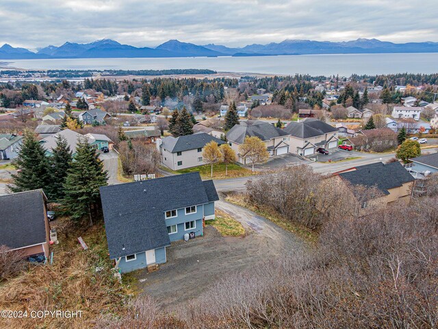 bird's eye view featuring a mountain view