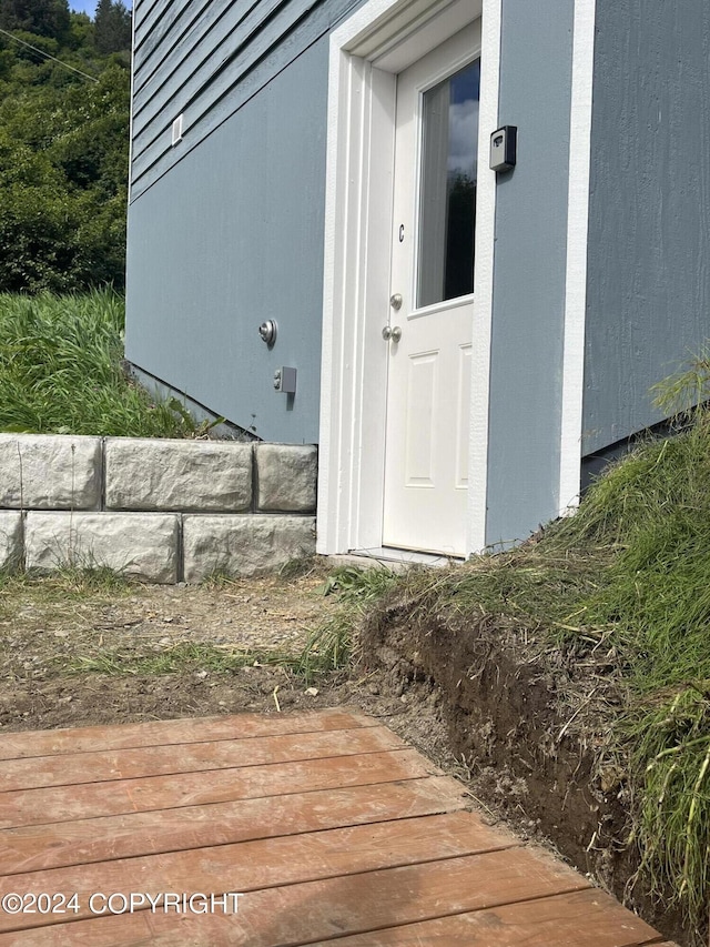 view of doorway to property