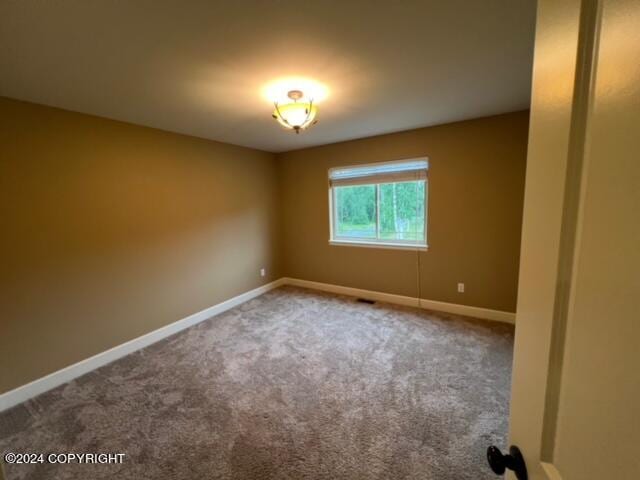 view of carpeted spare room