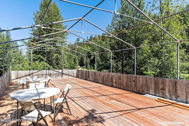 view of wooden terrace