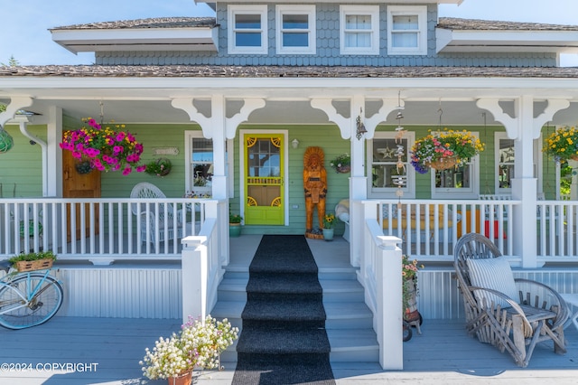 view of front of home with a porch