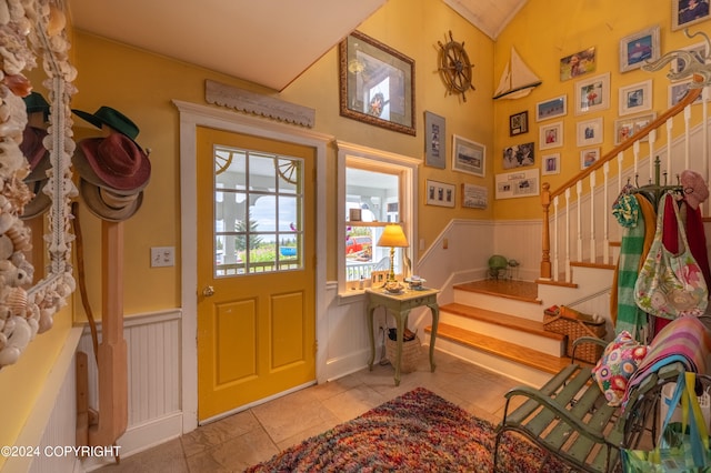 view of tiled entrance foyer