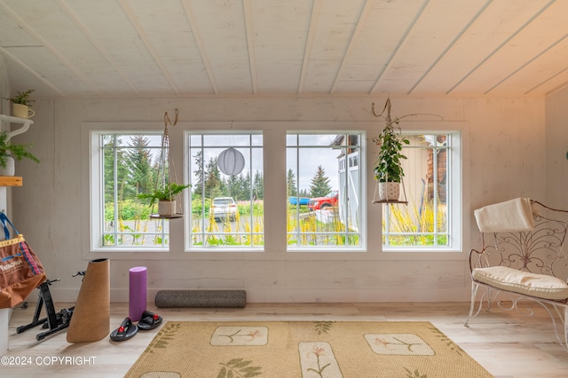 interior space featuring light wood-type flooring