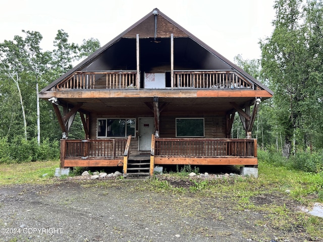 view of chalet / cabin