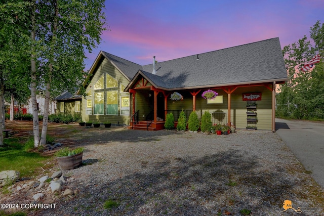 view of front of home with a porch