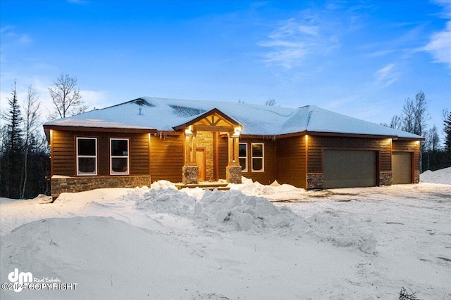 view of front of house featuring a garage