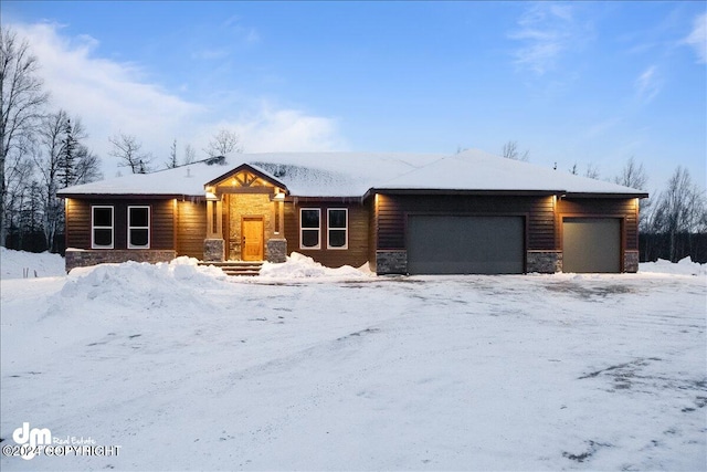 view of front of home featuring a garage