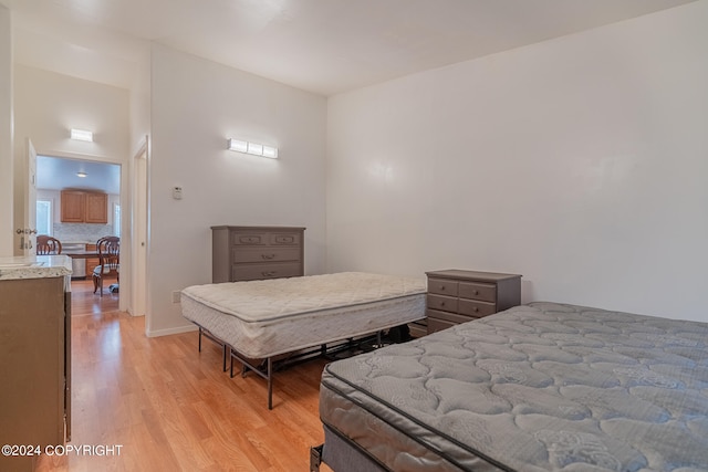 bedroom featuring light hardwood / wood-style flooring