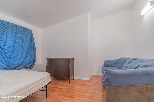 bedroom with hardwood / wood-style floors