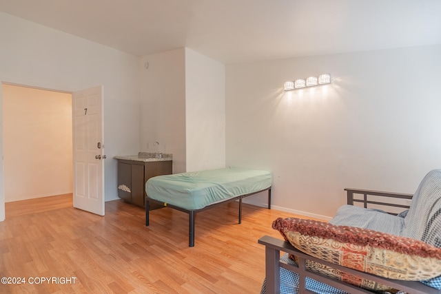 living area featuring light hardwood / wood-style flooring