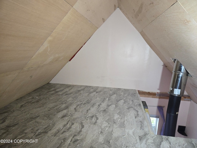 bonus room with lofted ceiling