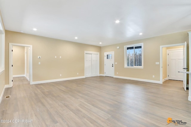 empty room featuring light hardwood / wood-style flooring