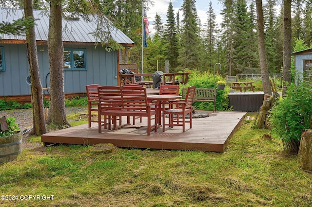 view of wooden deck