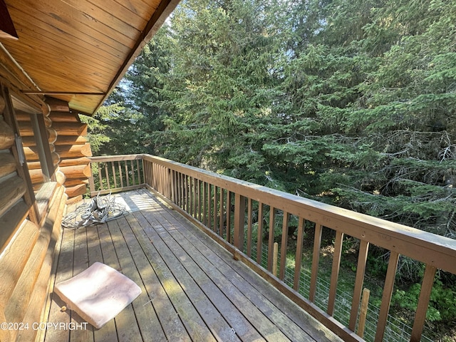 view of wooden terrace