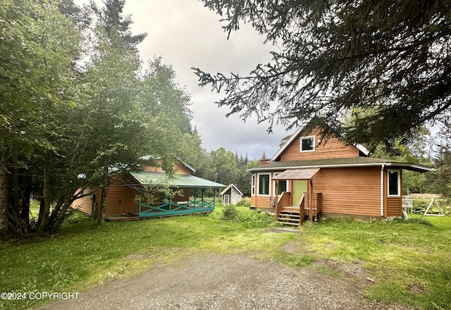 exterior space featuring covered porch