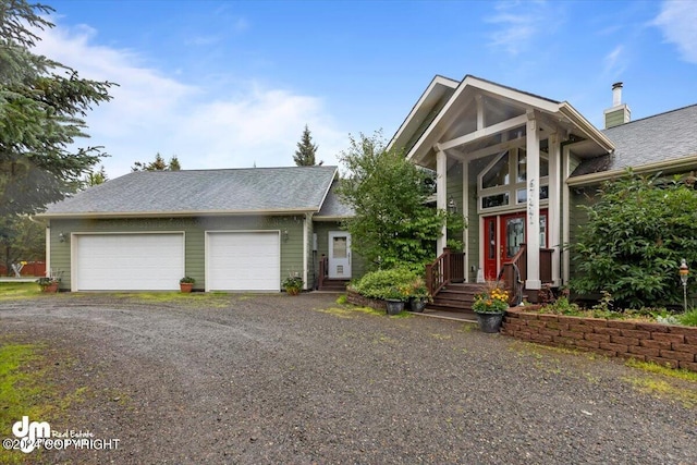 view of front of home featuring a garage